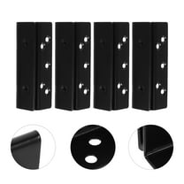 HOMEMAXS 4pcs Bed Rail Mounting Brackets Bed Post Attachment Hardware Heavy Duty Rail Assembly Connectors Bed Frame Adapter for Upholstered Beds Loft Conversions
