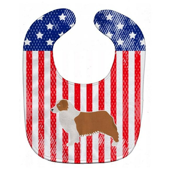 USA Patriotic Australian Shepherd Dog Bavoir pour Bébé