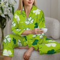 thumbnail image 4 of Goofa St Patrick's Day7 Printed Women’s 2 Piece Pajama Set Super,Pajamas Women's Long Sleeve Sleepwear Soft Button Down Loungewear Pjs Lounge Set Nightwear-Small, 4 of 9