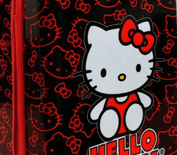 Hello Kitty Red  18" Hard Sided Luggage w/4 Spinner Wheels
