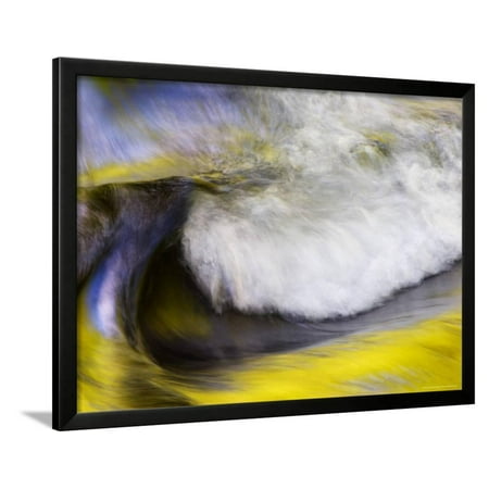 Stream Abstract with Reflections of Spring, Great Smoky Mountain National Park, Tennessee, USA Framed Print Wall (Best Spring Hikes In The Smokies)