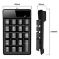 thumbnail image 2 of 2.4G USB Inalámbrico 19 Teclas Mini Teclado Digital Número Impermeable Teclado Numérico, 2 of 9