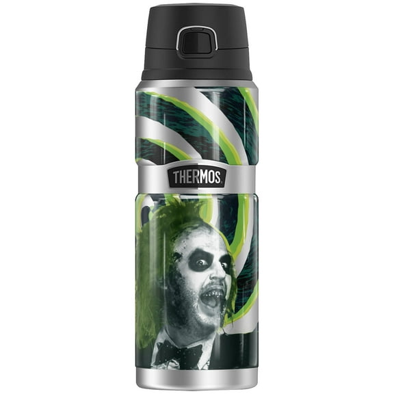 Beetlejuice Metallic Beetlejuice THERMOS STAINLESS KING Stainless Steel Drink Bottle, Vacuum insulated & Double Wall, 24oz