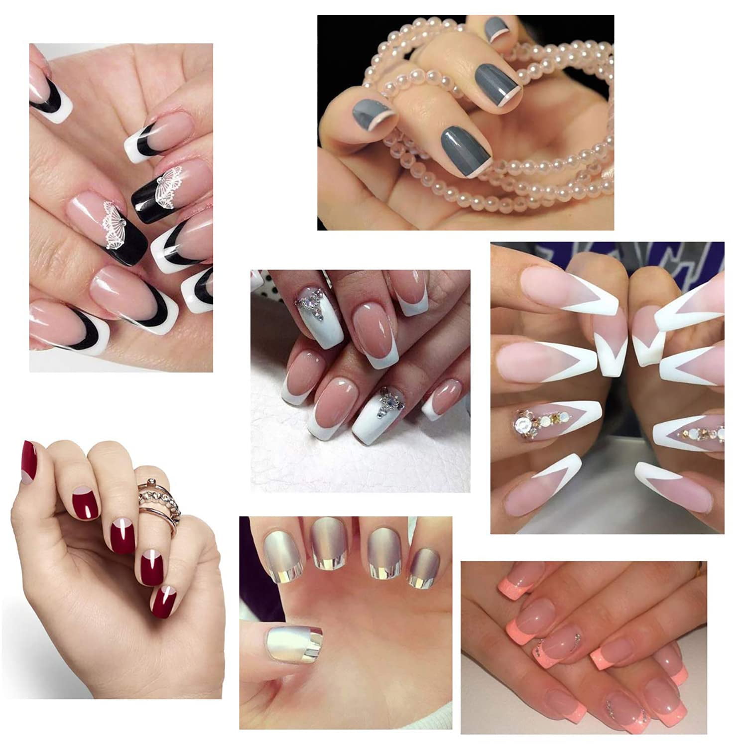 7 Half moon shaped nail tips ideas | nail designs, moon shapes, nail tips