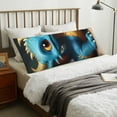 thumbnail image 4 of Balery Adorable Blue Baby Dragon Funda Protectora para Almohada Corporal de Algodón Hipoalergénico con Cierre(55 x 21 pulgadas), Almohadas No Incluidas, 4 of 7