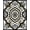 Black, Pattern 1, variant on ODIKA 5'x7' Machine Washable Non-Slip Area Rug, Latticework with Starburst High Traffic Rug, Black, 665786