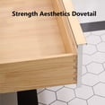 thumbnail image 5 of ANGELES HOME36" Bathroom Vanity with Sink, Freestanding Wooden Bathroom Makeup Cabinet W/ 3 Soft-Close Drawers and Backsplash, Solid Wood Frame Bathroom Vanity (White), 5 of 11