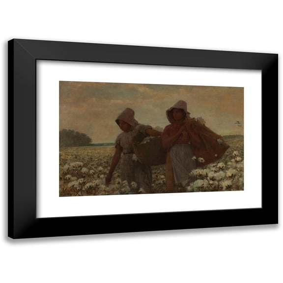 Winslow Homer 14x11 Black Modern Framed Museum Art Print Titled - The Cotton Pickers (1876)
