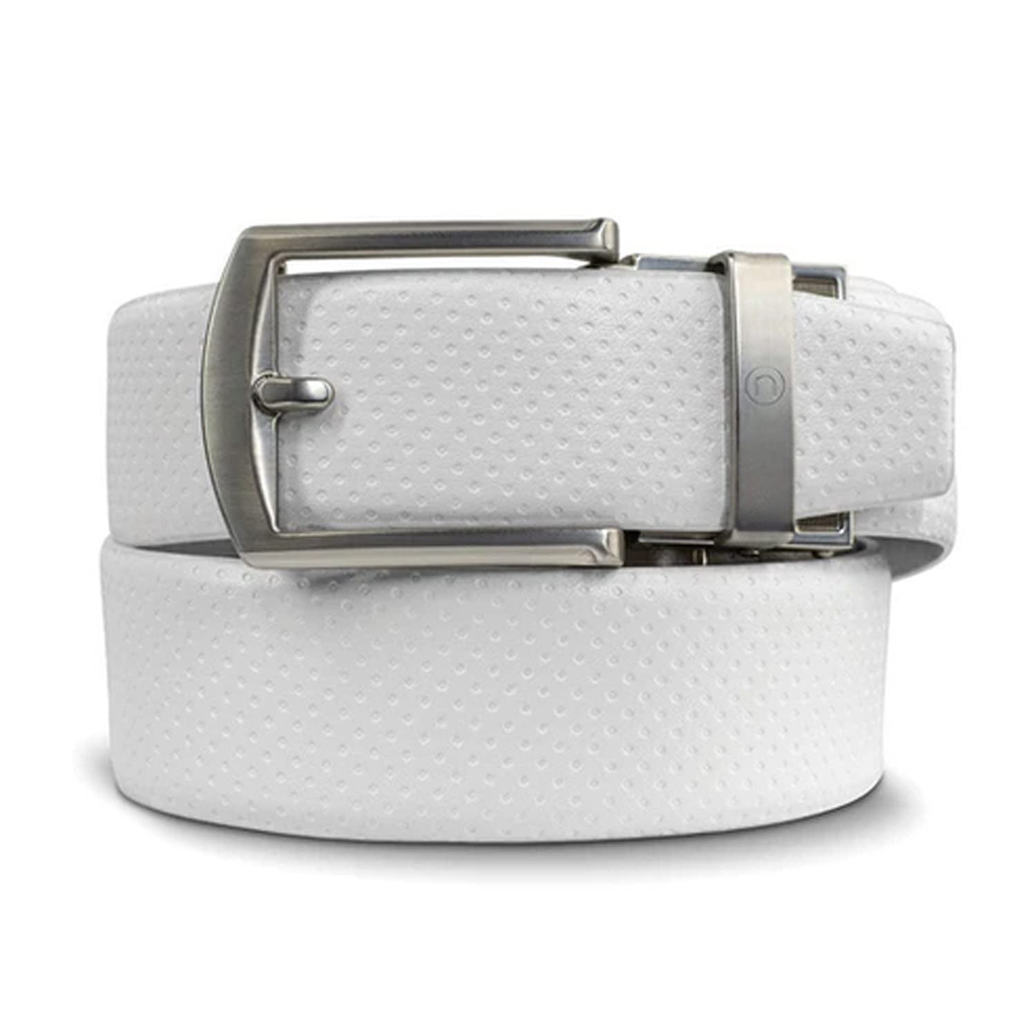 Nexbelt Birdie Series Matte White Mens Golf Belt Leather Ratchet Belt