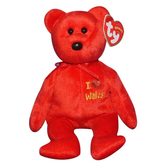 Ty Beanie Baby: I Love Wales the Bear - UK exclusive | Stuffed Animal | MWMT's