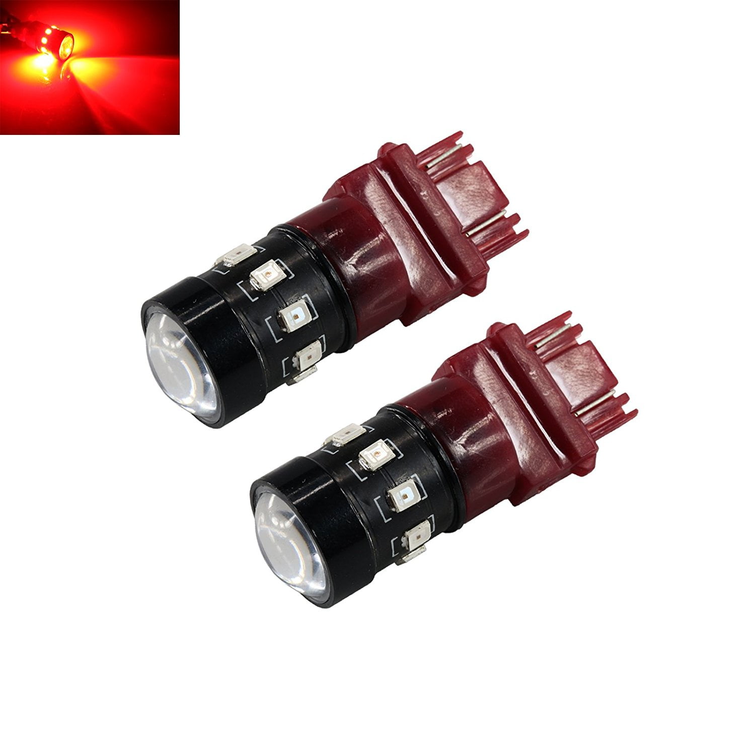 3157 Red High Power 2835 Chip 12LED Turn Signal/Brake/Tail Light Bulbs