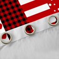 thumbnail image 4 of jejeloiu Cute Loves Pattern Blackout Curtains Set of 2 (52x84 Each),Modern Geometric Plaid Window Curtains,Red White Black Curtains and Drapes For Men Women,Ultra Soft Home Decor, 4 of 6