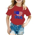 thumbnail image 7 of NOKIO Kids Short Sleeve T-Shirts, Stylish And Comfortable Tops For Girls' Outdoor Activities Boys And Girls 4th Of July American Flag Patriotic Short Sleeve Shirt 4 14 Years, 7 of 7