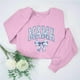 thumbnail image 2 of Penkiiy Mujeres de manga larga Mama Sweatshirts de cuello redondo Suéter suelto blusa ligera Tops M Rosa, 2 of 7