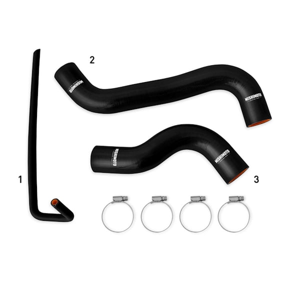 Mishimoto MMHOSE-WRX-15BK Silicone Radiator Hose Kit Compatible With Subaru WRX 2015-2021 Black