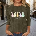 thumbnail image 2 of Camiseta de Cuello Redondo Impresa Casual de Manga 3/4 de Mujer Y Blusas, Tops de Moda de Otoño E Invierno, 2 of 7
