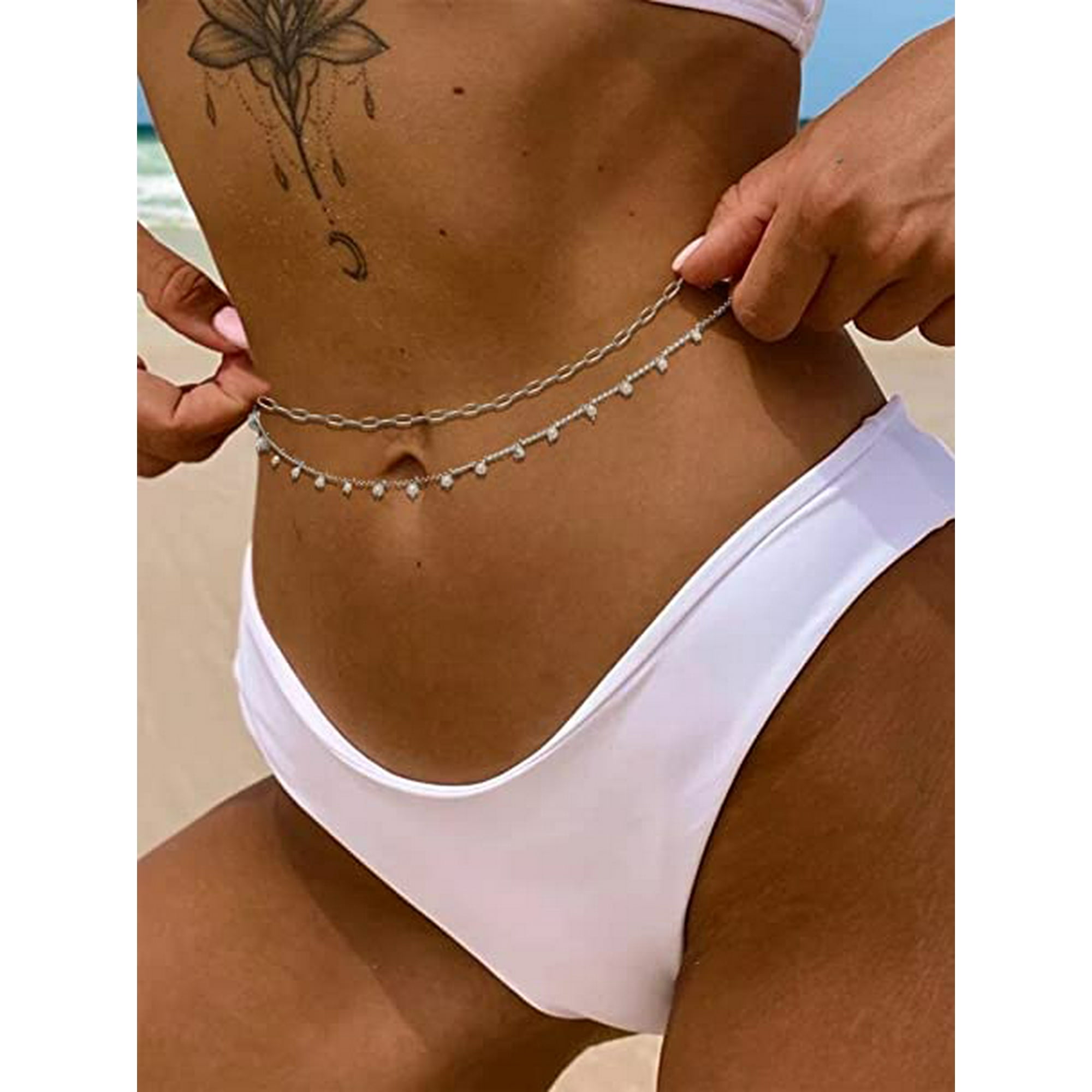 Pearl Waist Chain Layered Belly Chains for Women Gold Waist Chain Belt Clip Body Chain Sexy Body Jewelry Accessories for Girl Walmart