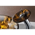 thumbnail image 5 of ANZZI Timbre Series Deco-Glass Vessel Sink in Kindled Amber with Matching Chrome Waterfall Faucet, 5 of 5