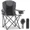 Protable chair-Gray, variant on Slsy Oversized Rocking Camping Chair, Fully Padded Patio Chair with Cooler Bag and Side Pocket, High Back Portable Lawn Recliner Rocker Chairs for Camp, Patio, Supports 400 lbs