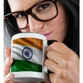 thumbnail image 2 of 3drose, Flag of India Waving in the Wind, 15oz Two-tone Black Mug, 2 of 6