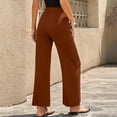 thumbnail image 3 of ketyyh-chn99 Linen Pants For Women Women Ruffled High Waist Casual Pants Cropped Striped Pants, 3 of 5