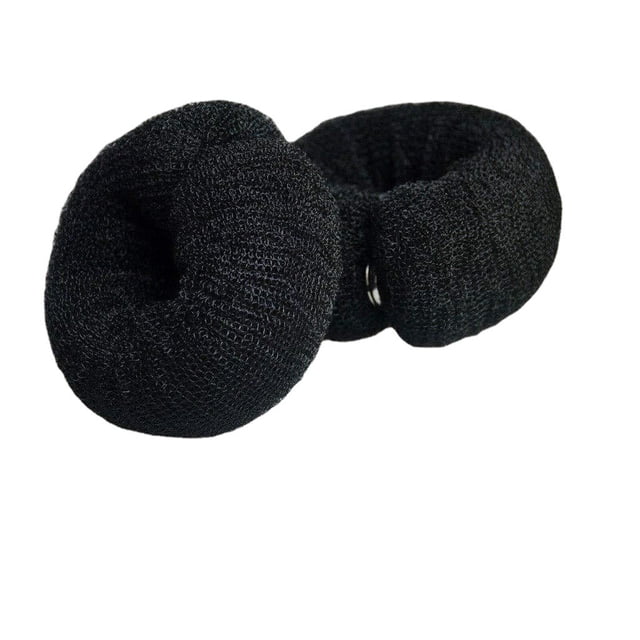 Guardurnaity Herramienta de rollo para mujer, anillo para el cabello, portátil, reutilizable, absorbente, elegante, para hacer moños, accesorios Cuidado del cabello Negro