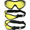 thumbnail image 6 of Birdz Eyewear Boogie Black Foam Padded Motorcycle Ski Skydiving Goggles  2 Pairs with Blue Mirror & Yellow Anti-Fog Lenses, 6 of 6