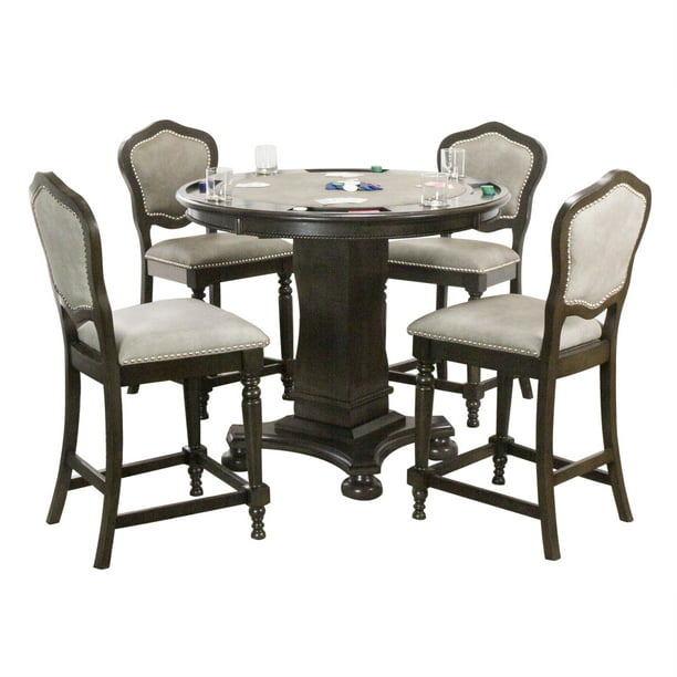 42 Round Counter Height Dining Chess, Round Game Table And Chairs