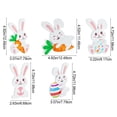 thumbnail image 3 of Wooden Easter Bunny Decorations, Festive Table Sign With Freestanding Design, for Holiday Home Display, White, 3 of 7