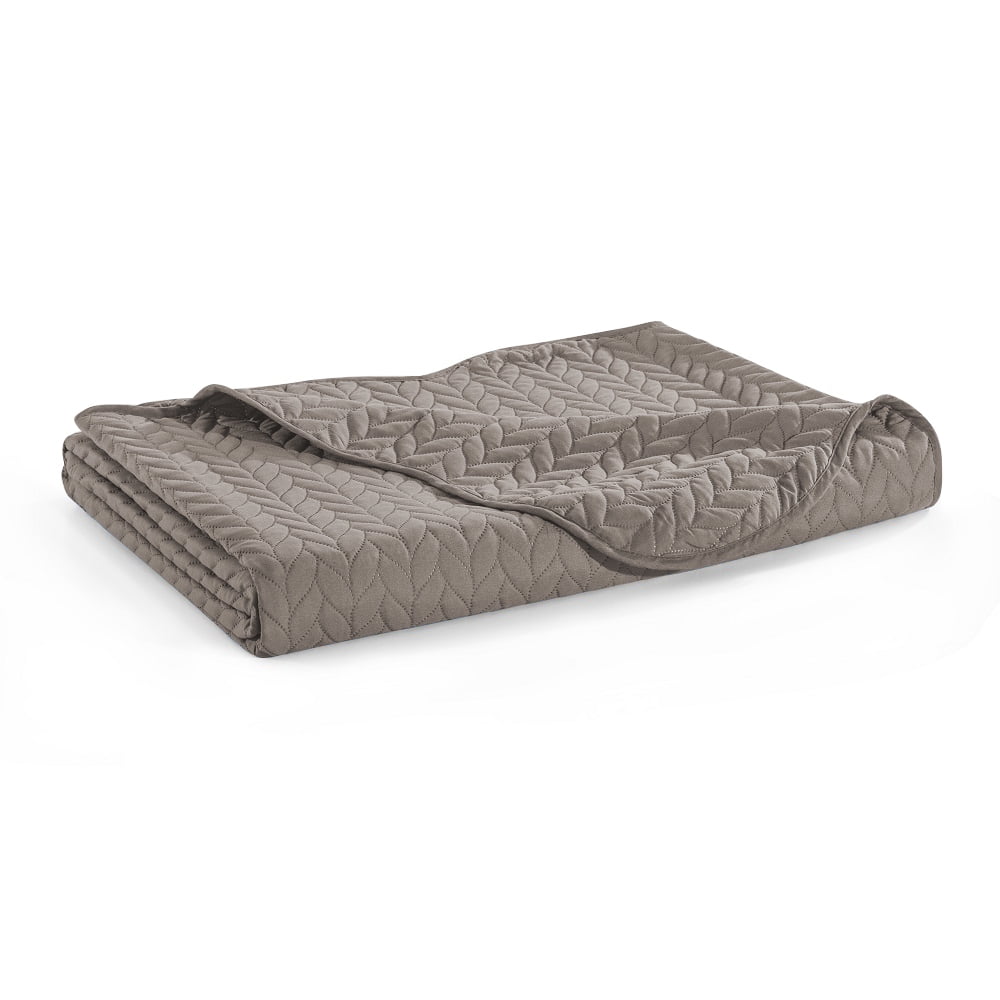 IR Imperial Rooms 3-Piece Quilt Set Soft Chevron Pattern Winter Bedspread & Coverlet Reversible 2 Shams Beige King Size