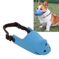 thumbnail image 3 of Cubierta bucal de silicona para perros Prevención de mordeduras y ladridos Bozal ajustable transpirable para perros Azul XL (circunferencia de la boca 18-20 cm / 7,1-7,9 pulgadas), 3 of 10