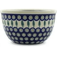 thumbnail image 3 of Blue Rose Polish Pottery Peacock Medium Mixing Bowl, 3 of 6