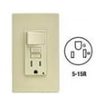 thumbnail image 1 of Leviton Mfg C21-GFSW1-00I Self-Test Tamper Resistant GFCI Switch & Outlet Combination With Wallplate- Ivory, 1 of 1