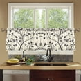 thumbnail image 4 of Yayeee Kitchen Curtains Tier Set of 2 Light Filtering 57"x24" Over Sink Window Panels, Leaves Pattern, 4 of 7