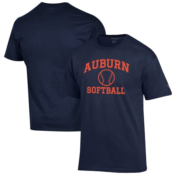 Men's Champion Navy Auburn Tigers Softball Icon T-Shirt