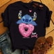 thumbnail image 1 of Kawaii Disney Lilo Stitch T Shirt Women Summer Tops Cartoon Stitch Heart Graphic Tees Cute Disney Anime T-shirt Female TshirtXL Gao Jinjia LED, 1 of 2