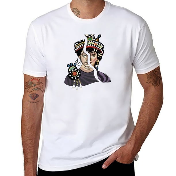 Camiseta de Justiniano y Teodora, ropa de anime, camisetas negras para hombre, camisetas casuales y elegantes