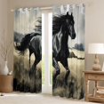 thumbnail image 2 of Manfei Country Farm Animal Curtains Pack of 2 (42x84 Each),Rustic Farmhouse Cabin Curtains Blackout,Gray Horse Bedroom Curtains For Boys,Luxury Bedroom Decor, 2 of 6