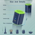 thumbnail image 6 of NIGHTEEN Electric Air Pump for Inflatables, Portable USB Rechargeable Mini Pumps for Air Bed Mattress Swimming Ring, Pool Floats Toy, Vacuum Bags, 6 of 6