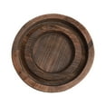 thumbnail image 3 of Rustic Wooden Tray Candle Holder - Small Decorative Plate Pillar Candle Tray Wood for Farmhouse Kitchen Countertop Coffee Table Organizer Home Decor Wedding Centerpiece, 3 of 9