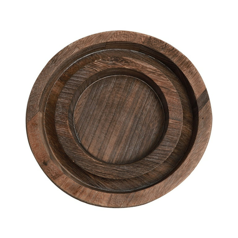 Hanobe Decorative Wood Dough Bowl Large Long Wooden Centerpiece Table  Decorations Natural Candle Holder Tray Decor Rustic Unfinished Centerpieces  for Dining Room Kitchen Fruit Bowls White 