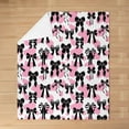 thumbnail image 3 of Cute Bowknot Blanket 40"x50" Girls Bow Plush Throw Blanket, for Kids Boys Girls Decor Pink White Cowhide Flannel Fleece Blanket Elegant Bow Bedroom, 3 of 6