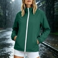 thumbnail image 4 of purcolt Women's Windbreaker Jackets Full Zip Long Sleeve Stand Collar Jackets Casual Lightweight Outdoor Travel Hiking Coats with Pockets, 4 of 7