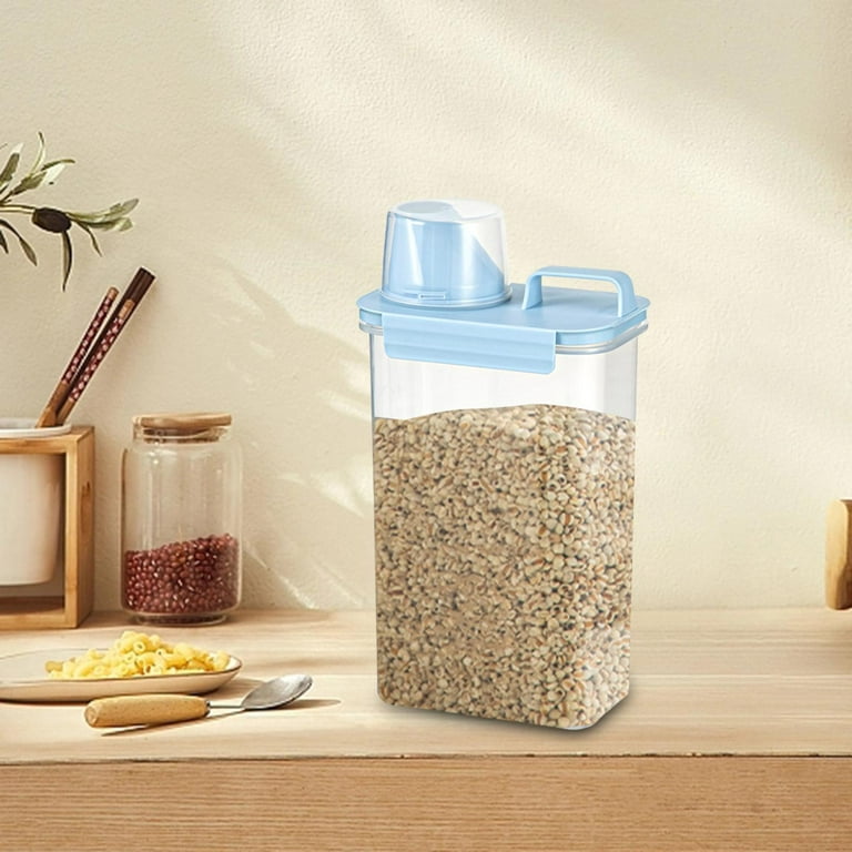 Clear Food Storage Container, Transparent Fresh Keeping Storage Container,  Silicone Seal Home Storage Jars for Cereal Rice 