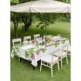 thumbnail image 3 of Outdoor Tablecloth with Umbrella Hole and Zipper, Green Leaves Rectangle Table Cloth 52x70 Inch Waterproof Tablecloth, Watercolor Botanical Elegant Pastoral Picnic Table Cover for Patio Camping, 3 of 7