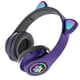 thumbnail image 2 of Injueey Auriculares con orejas de gato Auriculares inalámbricos Música Estéreo Auriculares con azules con micrófono Niños Hija fone Gamer Cables de audio/vídeo Violeta, 2 of 6