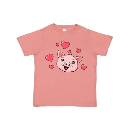 

Inktastic Cute Pig with Hearts Gift Toddler Boy or Toddler Girl T-Shirt