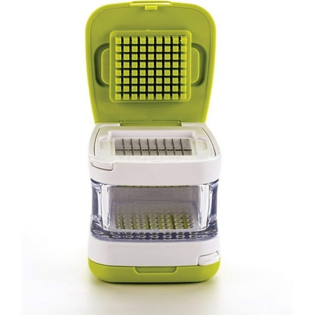 

SEYATPOOL (G-CUBE) Garlic Clove Cube Press Tool Green/White | BPA-Free Plastic with Stainless Steel Blades | Minces & Slices | Chop Crush or Dice Garlic & Herbs | Dishwasher Safe