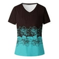 thumbnail image 4 of T-Shirts Graphiques pour Femmes Mode Imprimée Décontractée Col en V Manches Courtes T-Shirt Ample Hauts Manches Courtes pour Femmes Hauts Manches Courtes Soyez Gentil T-Shirts pour Femmes, 4 of 4