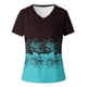 thumbnail image 4 of Fiudx Camisas para Mujer Camisetas Holgadas de Manga Corta con Cuello En V Informales con Estampado de Moda para Mujer, 4 of 4